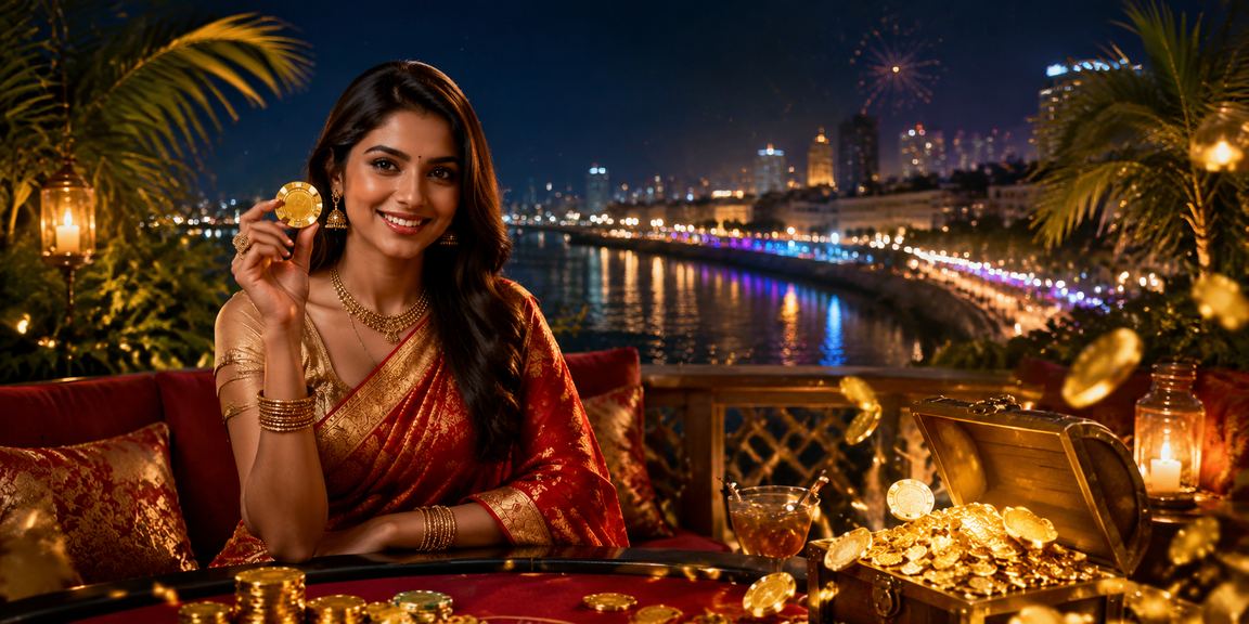 Players enjoying Teen Patti game in a vibrant Indian setting
